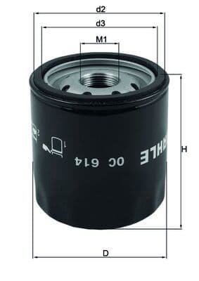 Filtru ulei MAHLE OC 614