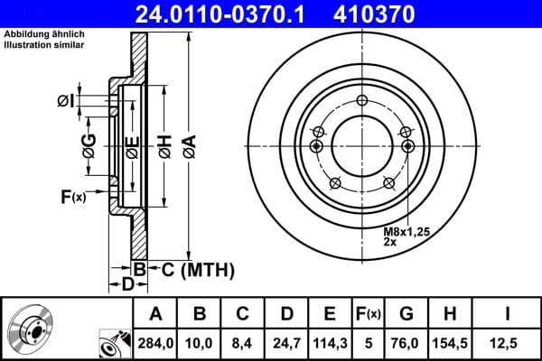 Disc frana ATE 24.0110-0370.1
