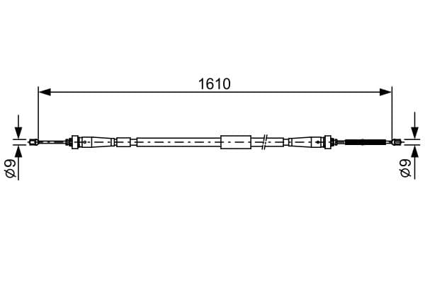 Cablu, frana de parcare BOSCH 1 987 482 636