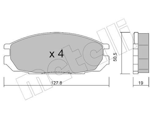 set placute frana,frana disc METELLI 22-0409-0