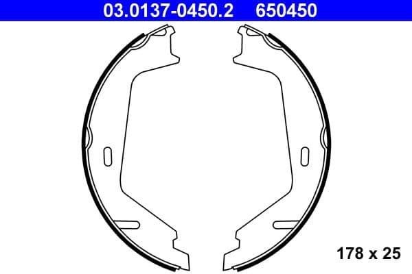 Set saboti frana, frana de mana ATE 03.0137-0450.2