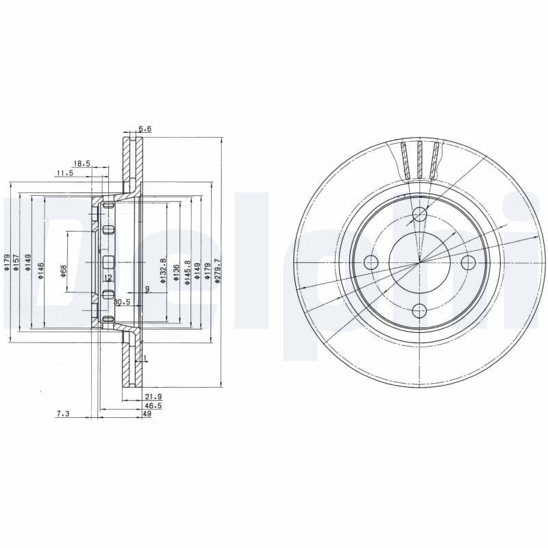 Disc frana DELPHI BG2784
