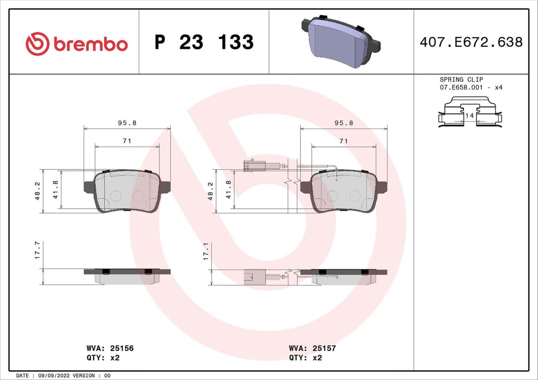 set placute frana,frana disc BREMBO PRIME LINE P 23 133