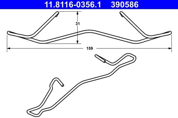 Arc, etrier frana ATE 11.8116-0356.1