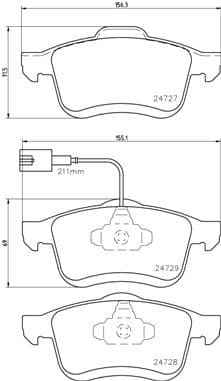 set placute frana,frana disc BREMBO PRIME LINE P 23 130