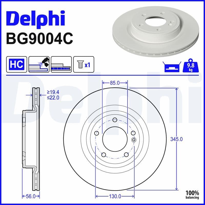 Disc frana DELPHI BG9604C