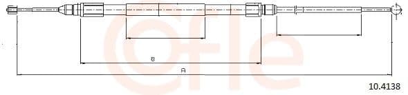 Cablu, frana de parcare COFLE 10.4138