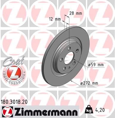 Disc frana ZIMMERMANN COAT Z 180.3018.20