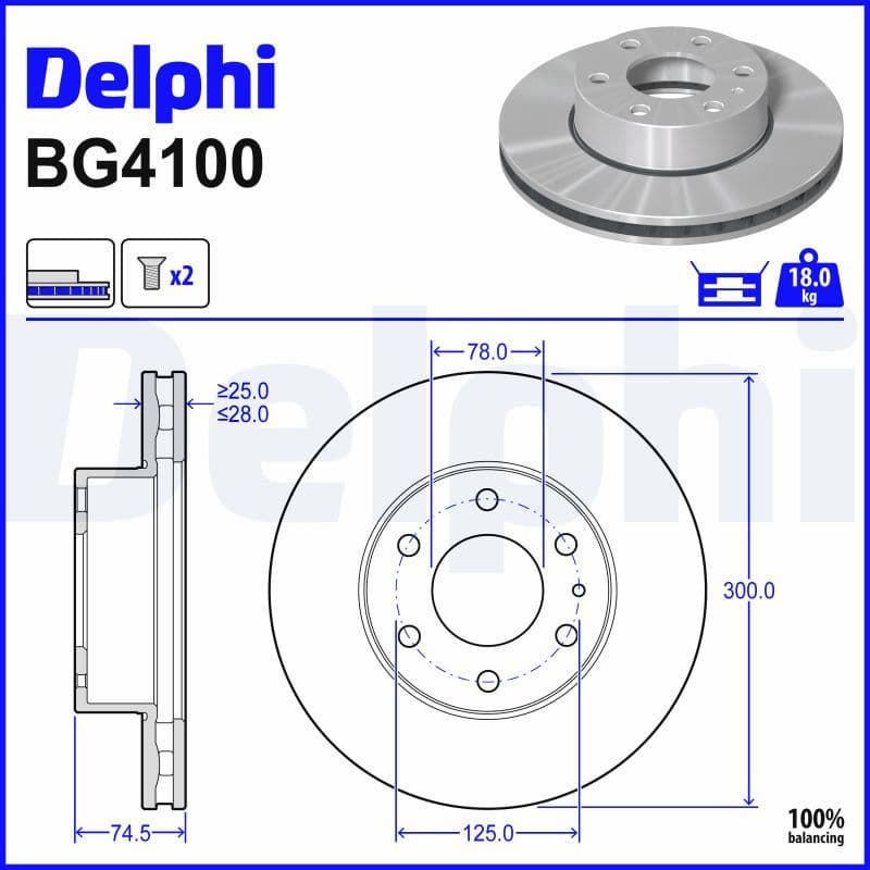 Disc frana DELPHI BG4100