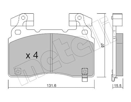set placute frana,frana disc METELLI 22-1179-0