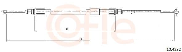 Cablu, frana de parcare COFLE 10.4232