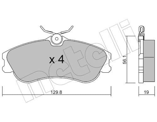 set placute frana,frana disc METELLI 22-0217-1