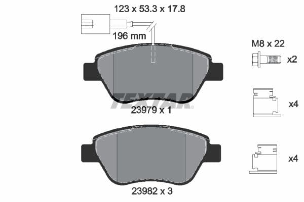 set placute frana,frana disc TEXTAR Q+ 2397903