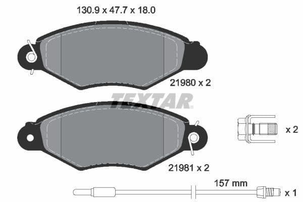set placute frana,frana disc TEXTAR Q+ 2198003