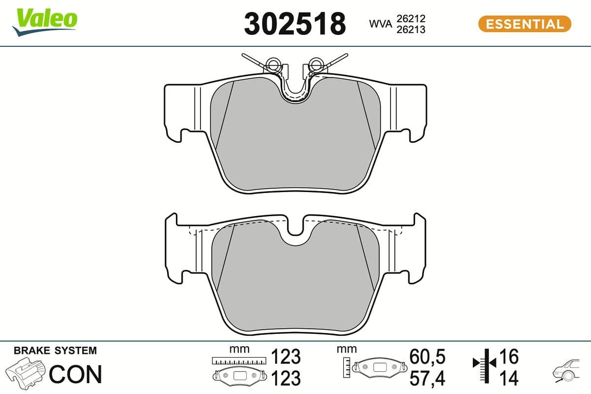 set placute frana,frana disc VALEO 302518
