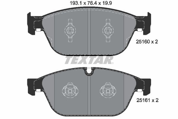 set placute frana,frana disc TEXTAR Q+ 2516002