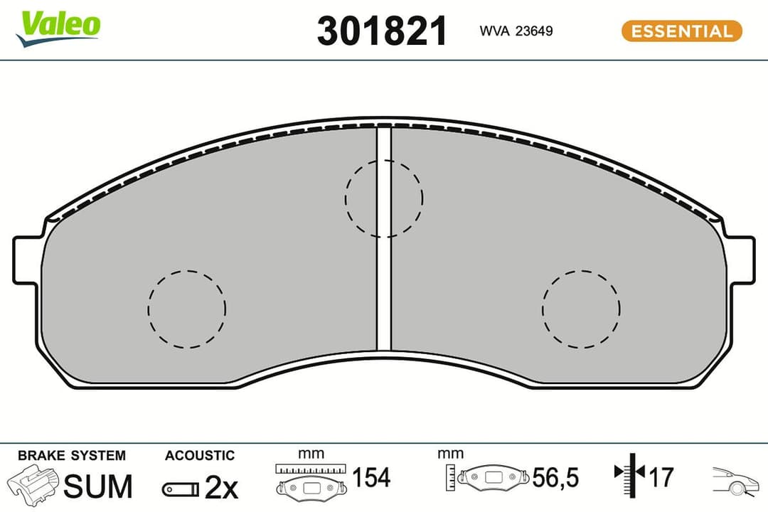 set placute frana,frana disc VALEO 301821
