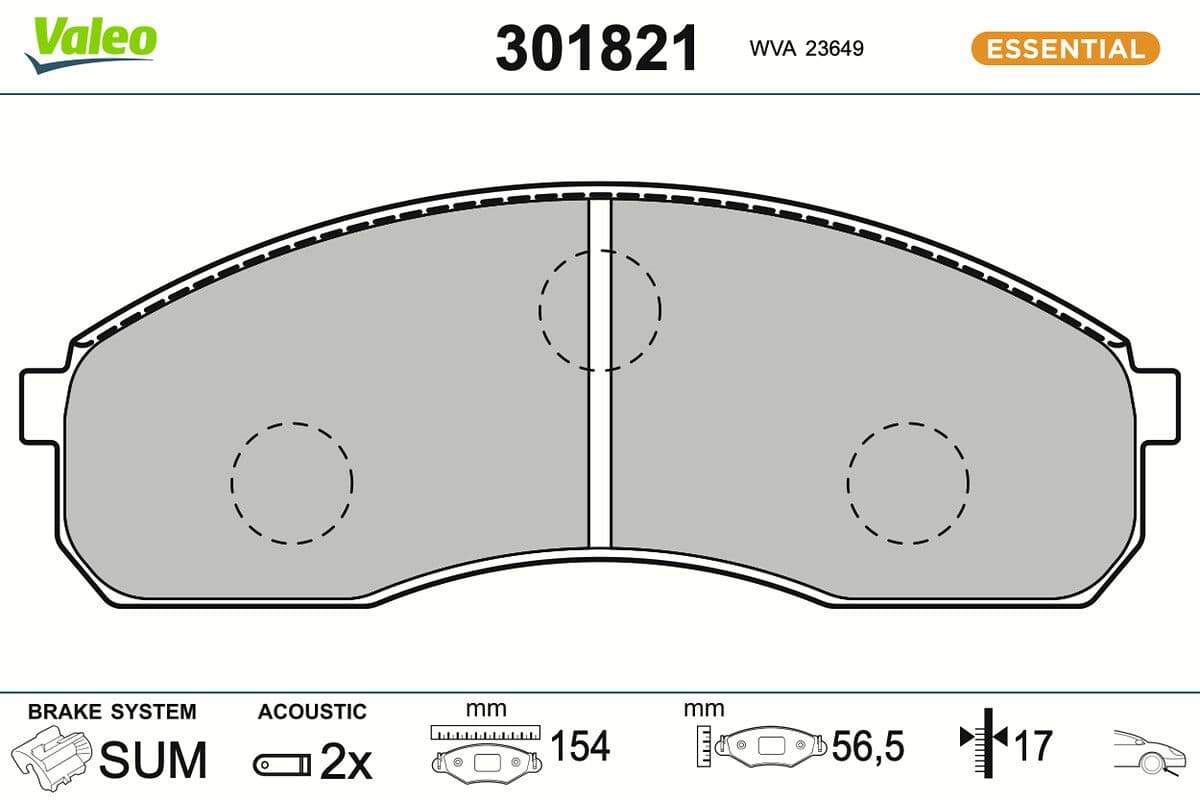 set placute frana,frana disc VALEO 301821