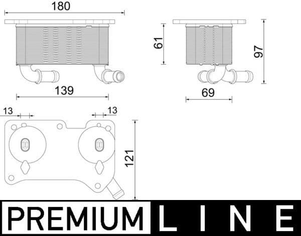 Radiator ulei, ulei motor MAHLE CLC 294 000P
