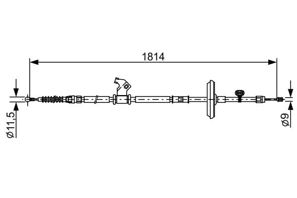 Cablu, frana de parcare BOSCH 1 987 482 502