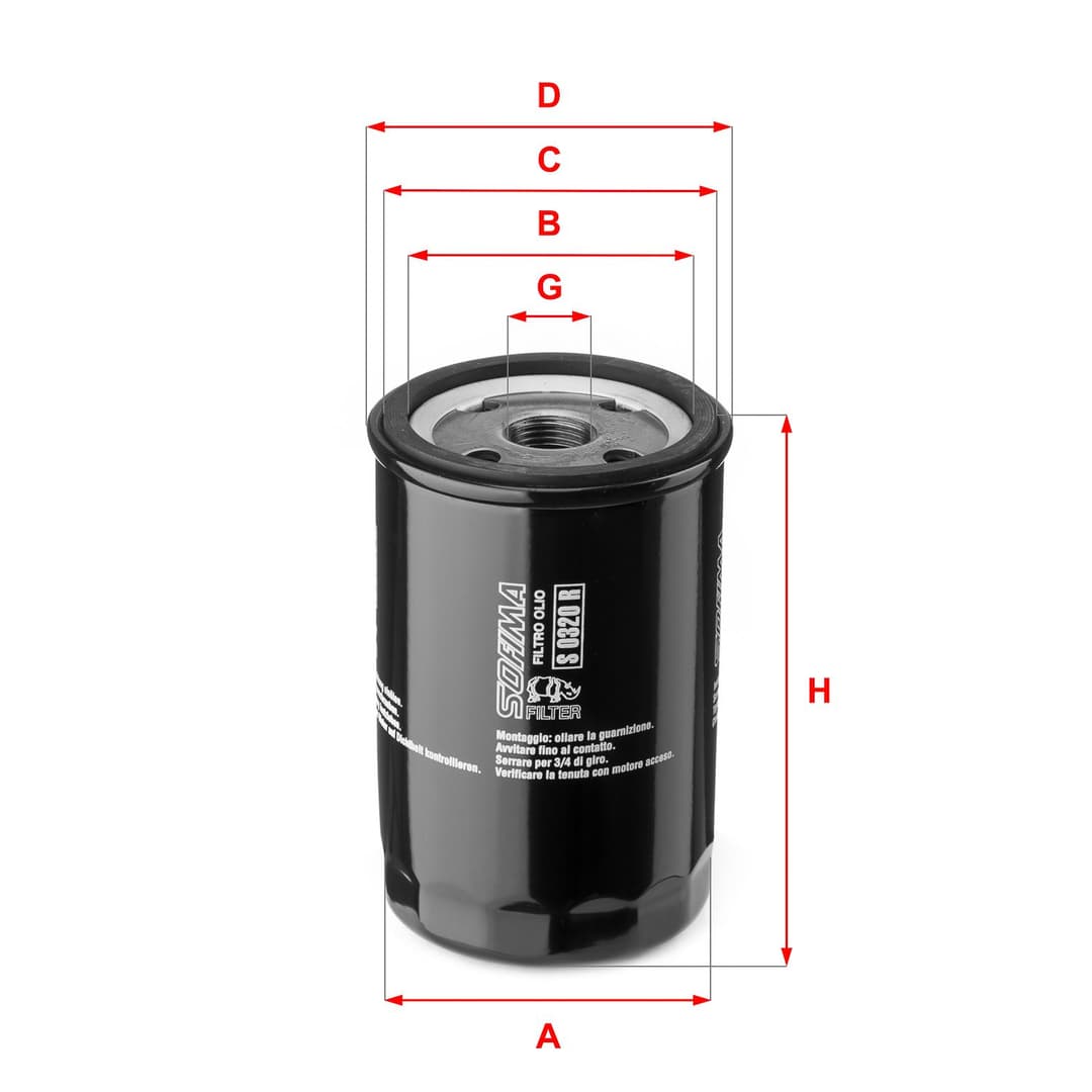 Filtru ulei SOFIMA S 0320 R