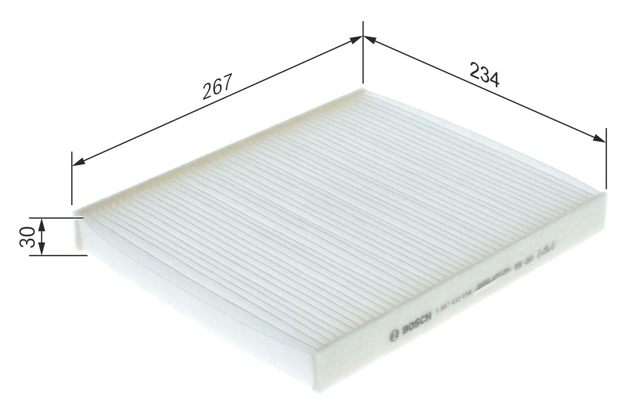 Filtru, aer habitaclu BOSCH 1 987 432 038