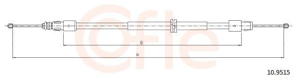 Cablu, frana de parcare COFLE 10.9515