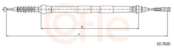 Cablu, frana de parcare COFLE 10.7620