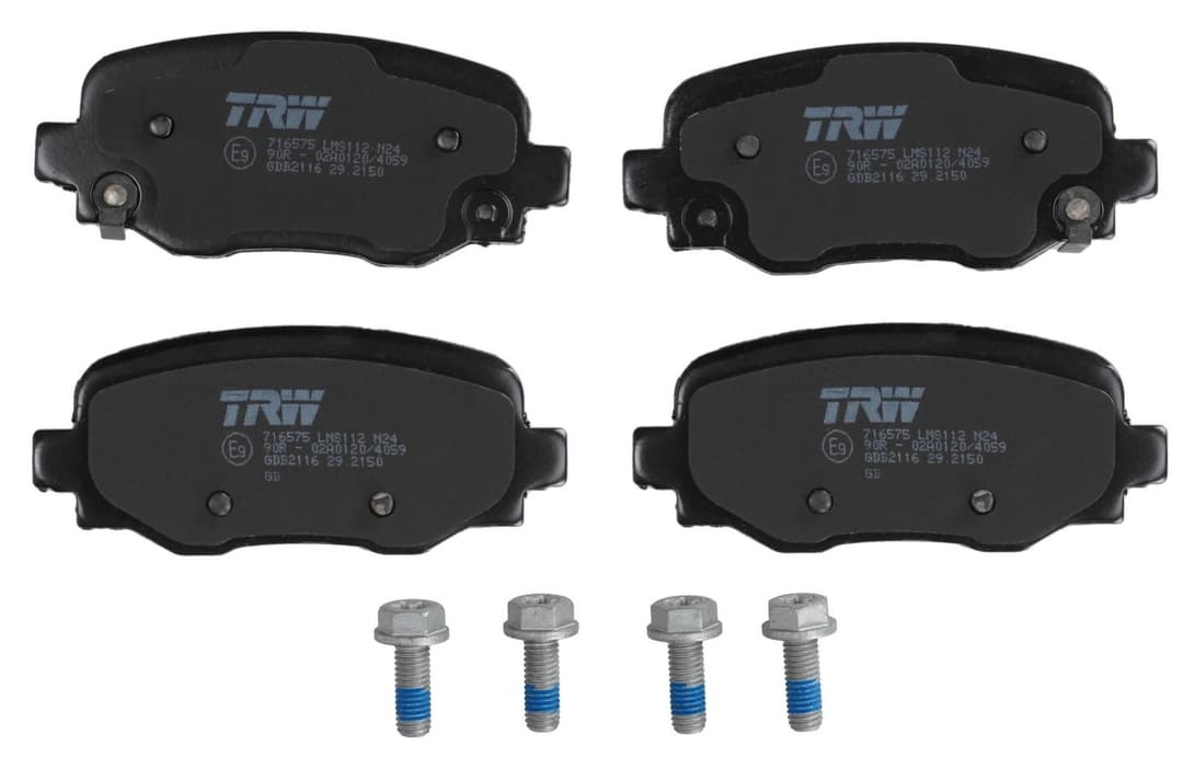 set placute frana,frana disc TRW GDB2116