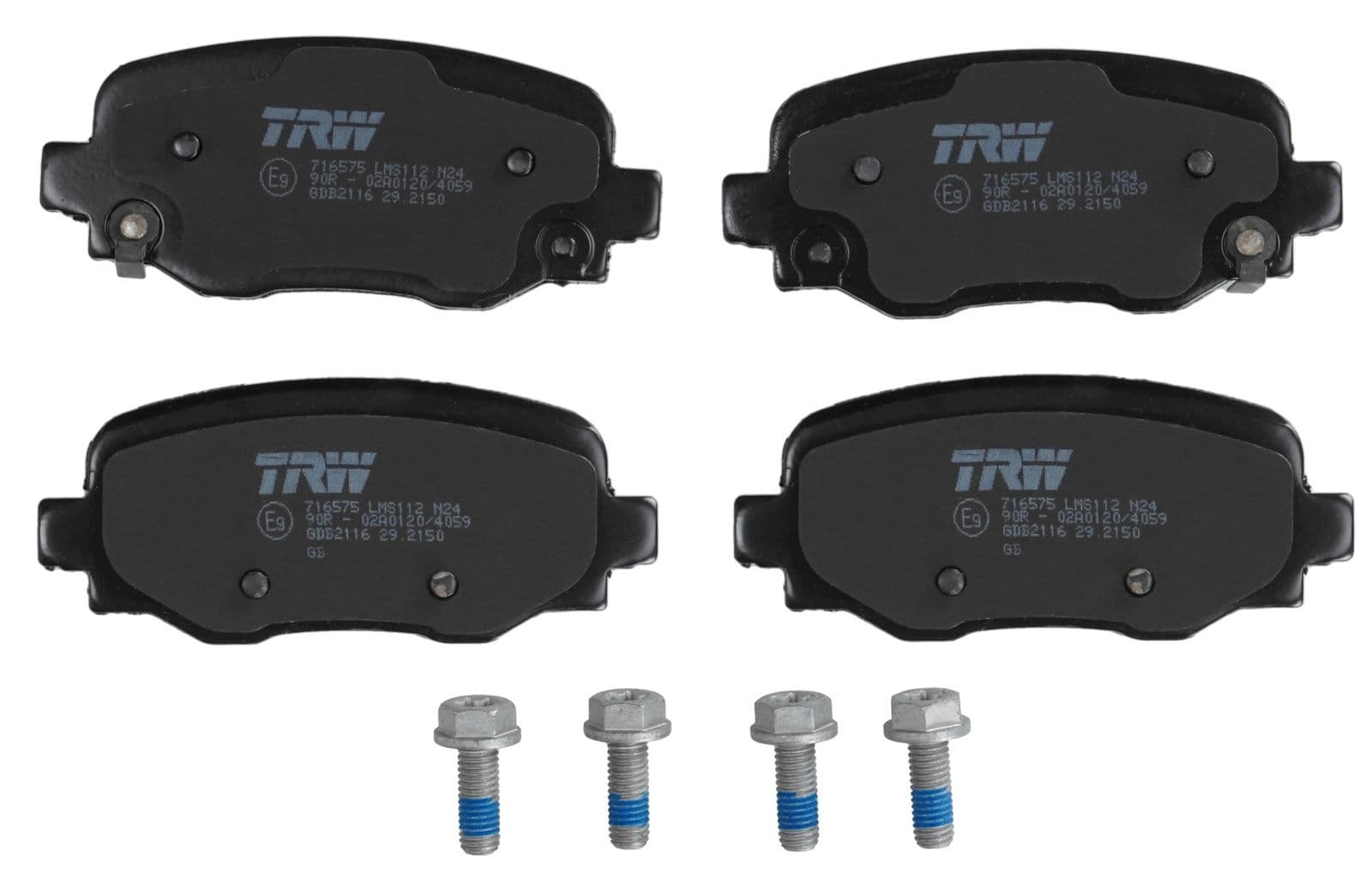 set placute frana,frana disc TRW GDB2116