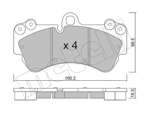 set placute frana,frana disc METELLI 22-0653-0