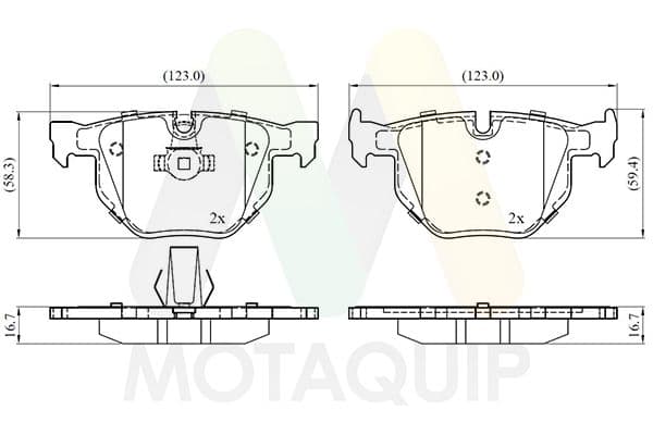 set placute frana,frana disc MOTAQUIP LVXL1167