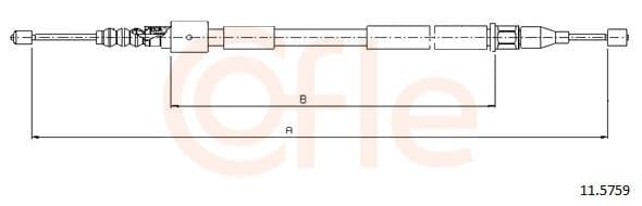 Cablu, frana de parcare COFLE 11.5759