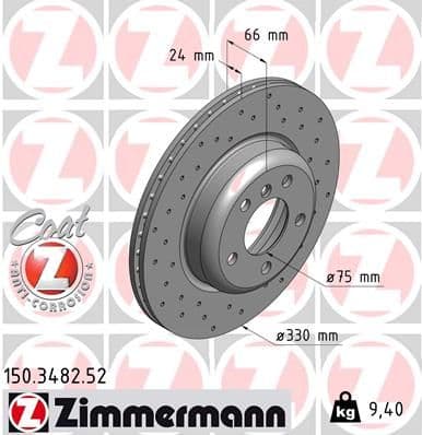 Disc frana ZIMMERMANN SPORT Z 150.3482.52