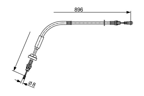 Cablu, frana de parcare BOSCH 1 987 482 543