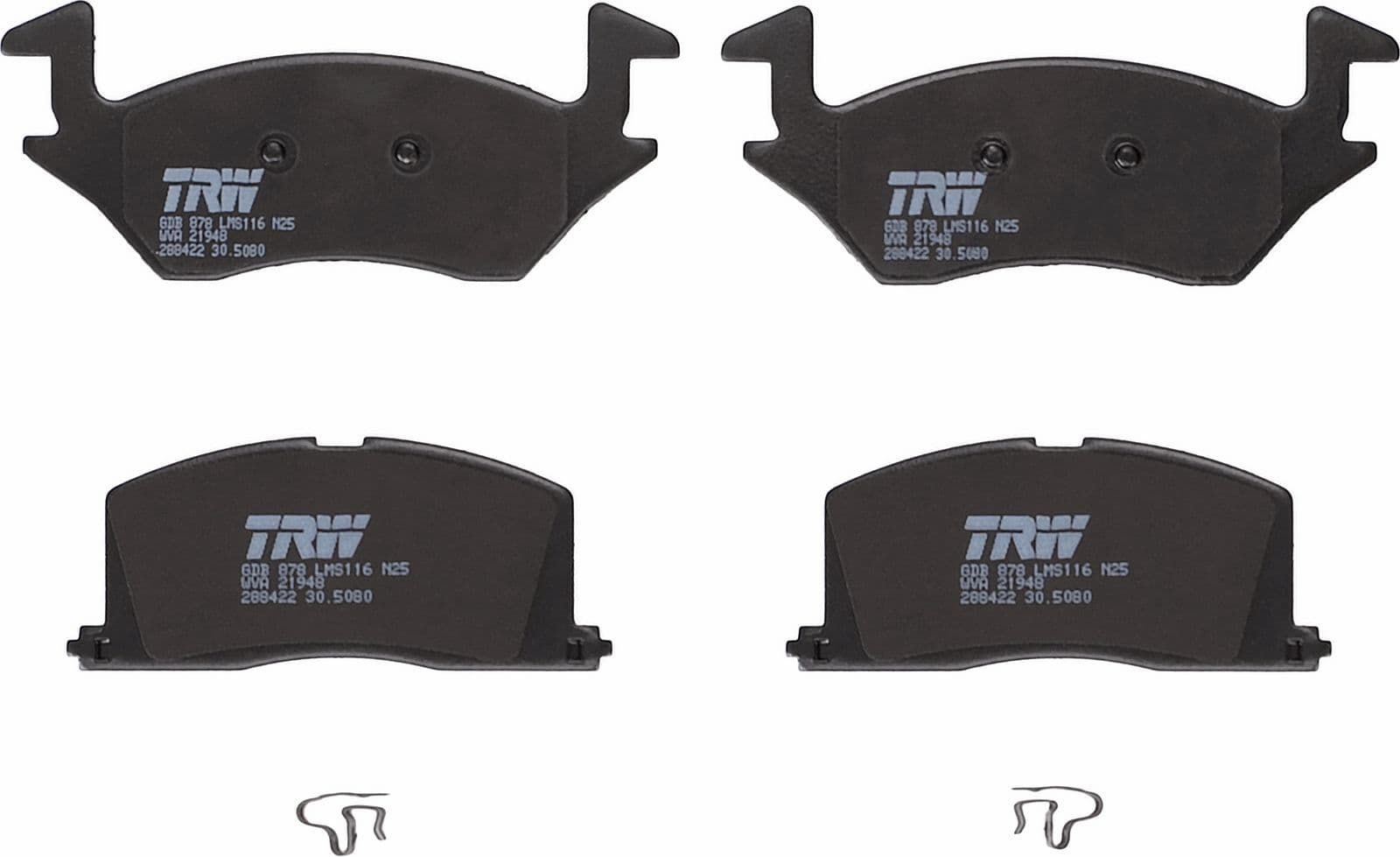 set placute frana,frana disc TRW GDB878