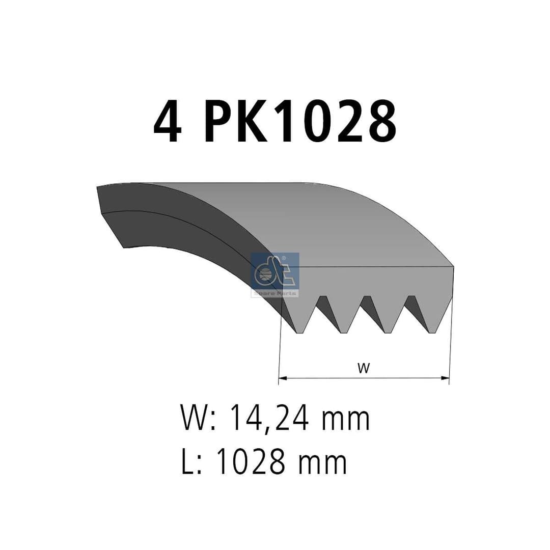 Curea transmisie cu caneluri DT Spare Parts 7.54801