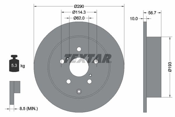 Disc frana TEXTAR PRO 92164803