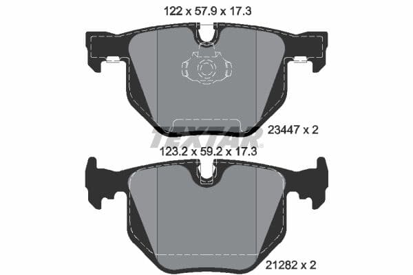 set placute frana,frana disc TEXTAR Q+ 2344702