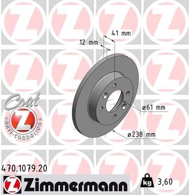Disc frana ZIMMERMANN COAT Z 470.1079.20