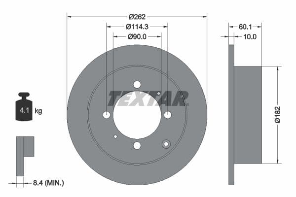 Disc frana TEXTAR 92104000
