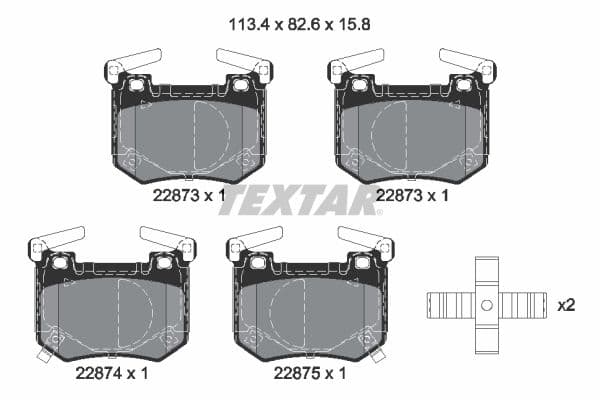 set placute frana,frana disc TEXTAR Q+ 2287301