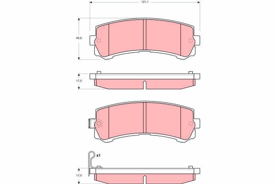 set placute frana,frana disc TRW GDB3362