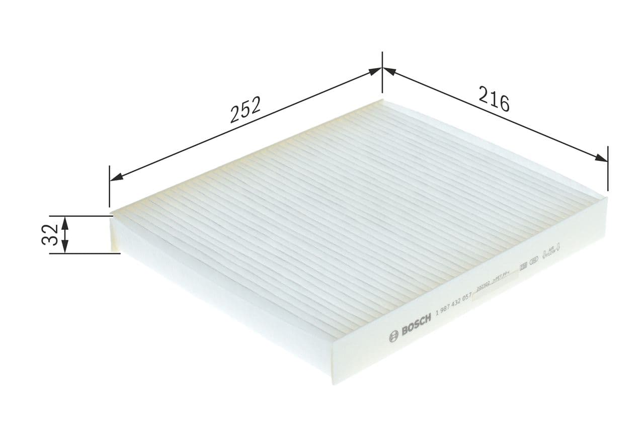 Filtru, aer habitaclu BOSCH 1 987 432 057