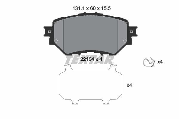 set placute frana,frana disc TEXTAR 2215401