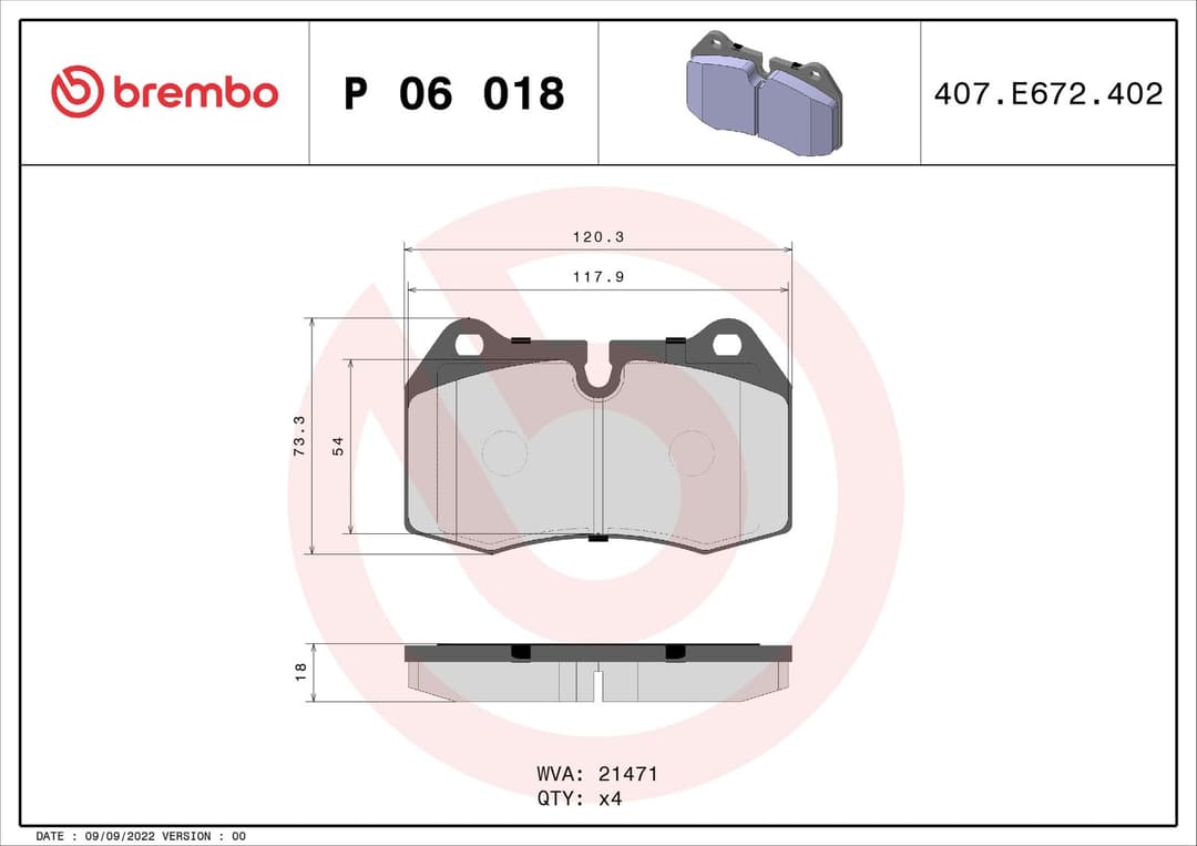 set placute frana,frana disc BREMBO PRIME LINE P 06 018