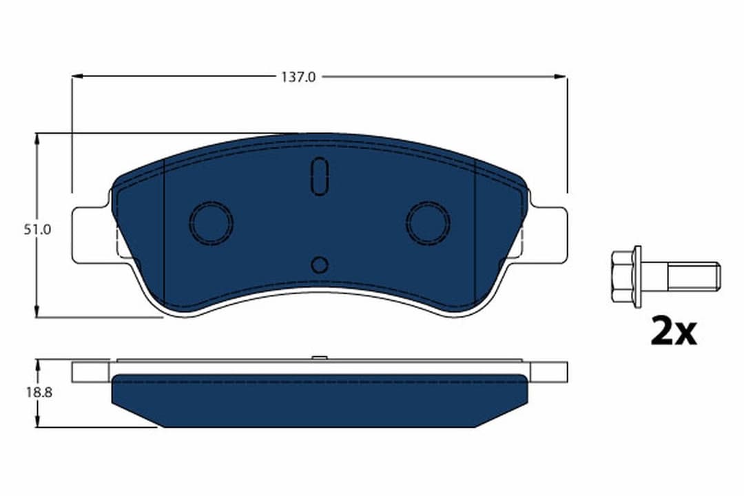 set placute frana,frana disc TRW ELECTRIC BLUE GDB1463BTE