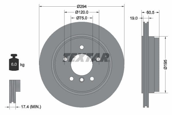 Disc frana TEXTAR 92141703