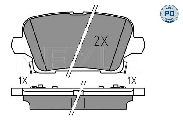 set placute frana,frana disc MEYLE -PD: Advanced performance and design. 025 221 2317/PD