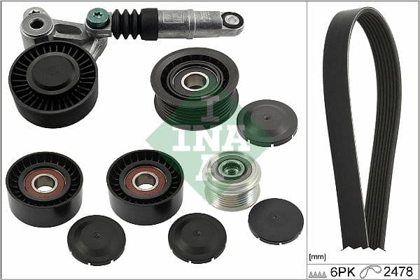 Set curea transmisie cu caneluri Schaeffler INA 529 0520 20